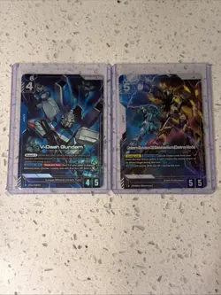 GUNDAM CARD GAME GD04-006 R+ V-Dash & GD04-065 LR+ Unicorn 02 Banahee - Image 1