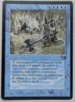 MTG Invoke “Prejudice” Legends English Rare Vintage - Image 1