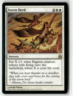Storm Herd 34 Near Mint Commander 2011 MTG Magic - Image 1