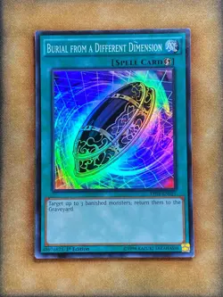 Yugioh Burial from a Different Dimension THSF-EN051 Super Rare 1st Ed MP - Image 1
