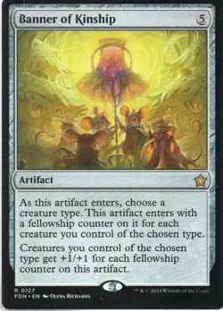 MTG: Foundations: Banner of Kinship: Lightly Played Condition - Image 1