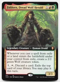 Faldorn, Dread Wolf Herald (Extended Art) Commander Legends: Battle for Baldur's - Image 1