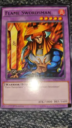 Yu-Gi-Oh! TCG Flame Swordsman Millennium Pack 1st Edition Rare Card MIL1-EN038 - Image 1