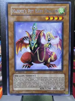 Harpie's Pet Baby Dragon EOJ-EN013 Enemy of Justice 1st Ed. - Image 1