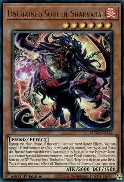 x3 Unchained Soul of Sharvara - MP24-EN215 - Ultra Rare - 1st Edition Yu-Gi-Oh! - Image 1