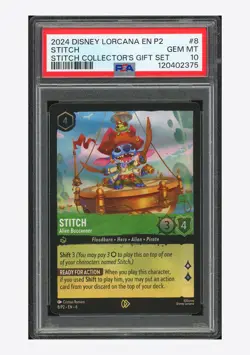 Disney Lorcana PSA 10 Stitch Promo 2024 8/P2 Stitch Collector's Gift Set English - Image 1