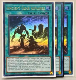 3x Ancient Gear Advance 1st Edition Ultra Rare MP25-EN194 Yu-Gi-Oh! - Image 1