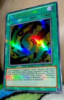 Yu-Gi-Oh! Ancient Gear Fusion Ultra Rare LED2-EN032 1st Edition English - Image 1