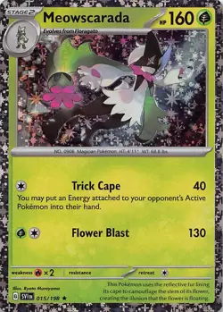 MEOWSCARADA 015/198 HOLO R MISCELLANEOUS CARDS & PRODUCTS POKEMON HOLO NM - Image 1
