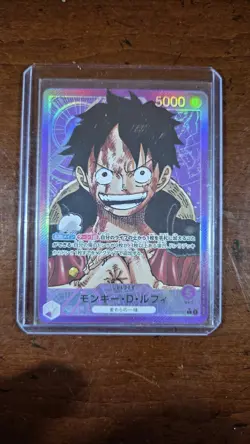 One Piece Monkey D. Luffy Leader Japanese Foil OP05-060 Bandai 5000 Power Card - Image 1