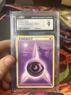 Pokemon TCG Psychic Energy HeartGold SoulSilver Card 119/123 CGC Mint 9 - Image 1