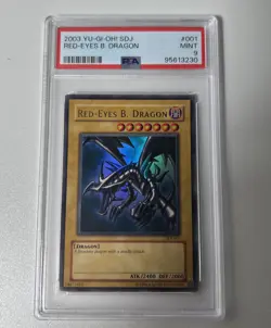 Red-Eyes Black Dragon SDJ-001 #001 YuGiOh Starter Deck: Joey Foil PSA 9 MINT - Image 1
