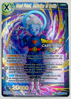 Great Priest Invitation to Battle Dragon Ball Super Card Game FEST GOLD STAMP LP - Image 1