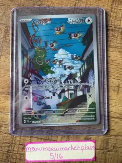 Pokemon TCG Chatot Card SV05: Temporal Forces, Illustration Rare - Image 1