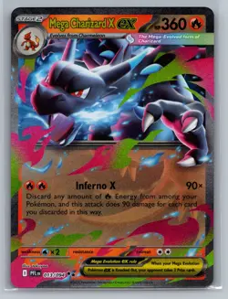 Mega Charizard X ex ME02: Phantasmal Flames #013/094 Holo Pokemon Card - Image 1