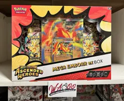 Pokemon TCG: Mega Evolution Ascended Heroes Emboar Factory Sealed EX Card Box - Image 1