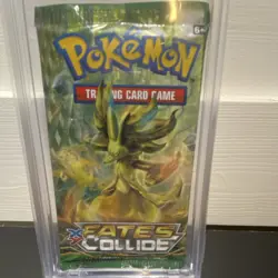 Pokemon TCG Fates Collide Mega Lucario Booster Pack 10 Cards Eng w/ display - Image 1