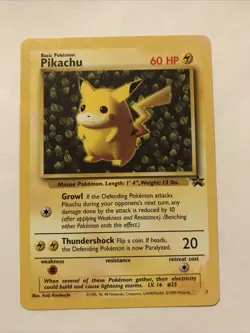 Pokemon "Ivy" PIKACHU Card BLACK STAR PROMO Set #1 Wizard of the Coast League - Image 1