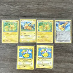Pokemon Pikachu & Flying Pikachu card lot 6 cards Basic Regular Holo 2016 2009 … - Image 1