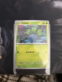 Pokemon Error Card TCG Oddish 001/094 Me02 Phantasmal Flames English - Image 1