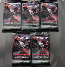 MTG Adventures In The Forgotten Realm Draft Booster 5 packs - Image 1