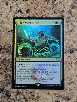 1x Simic Ascendancy - Foil NM-Mint, English Ravnica Allegiance MTG Prerelease - Image 2