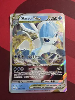 Pokemon TCG Glaceon VSTAR SWSH197 Black Star Promo Jumbo Card- Good Condition - Image 1