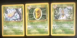 Pokemon TCG Beedrill Card 17/102 Rare Unlimited Base Set and Evolution Set - Image 1