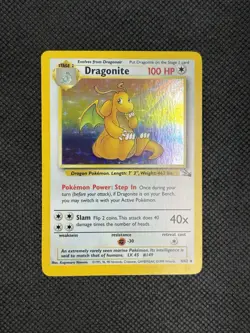 Dragonite 4/62 Fossil Holo Rare NM Vintage Pokemon TCG WOTC - Image 1