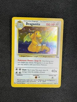 Dragonite 4/62 Fossil Holo Rare NM Vintage Pokemon TCG WOTC - Image 2