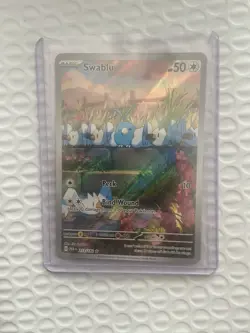 Pokemon TCG Swablu Paradox Rift 213/182 Holo Illustration Rare Mint Condition - Image 1