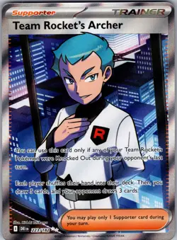 Team Rocket's Archer 223/182 Ultra Rare Destined Rivals Pokemon Near Mint - Image 1