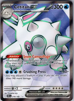 Cetitan ex 210/182 Ultra Rare Destined Rivals Pokemon Near Mint - Image 1