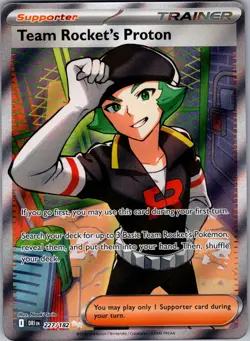 Team Rocket's Proton 227/182 Ultra Rare Destined Rivals Pokemon Near Mint - Image 1