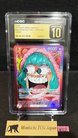 CGC PRISTINE 10 Sugar OP10-003 ONE PIECE Card Game BASE SHOP Limited japan - Image 1