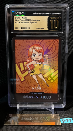 CGC PRISTINE 10 Nami Don!! ONE PIECE Premium Card Collection Kumamoto Special - Image 1
