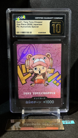 CGC PRISTINE 10 Chopper Don!! ONE PIECE Premium Card Collection Kumamoto Special - Image 1