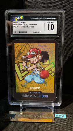 CGC GEM MINT 10 Usopp Don!! ONE PIECE Premium Card Collection Kumamoto Special - Image 1