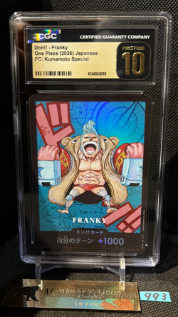 CGC PRISTINE 10 Franky Don!! ONE PIECE Premium Card Collection Kumamoto Special - Image 1