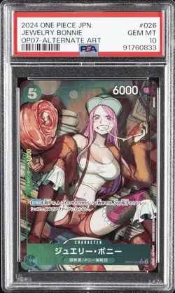2024 ONE PIECE JPN OP07-500 YEARS IN THE FUTURE #026 JEWELRY BONNEY PSA 10 - Image 1