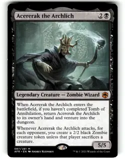 Acererak The Archlich 087/281 M PF MTG Adventures In The Forgotten Realm Series - Image 1