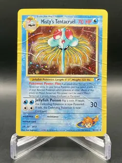 Misty's Tentacruel 10/132 Gym Heroes (2000) Vintage WOTC Pokemon Card DMG - Image 1