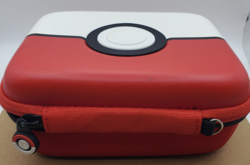 POKEMON CARD CASE 6"x5"x3" Red Zippered Hard Shell Storage Carrying Box TCG 400 - Image 2