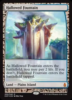 MTG English Hallowed Fountain NM Foil Zendikar Expeditions - Image 1