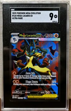 Pokemon TCG Mega Lucario EX 160/132 Ultra Rare Holo Card Mega Evolutions NM - Image 1