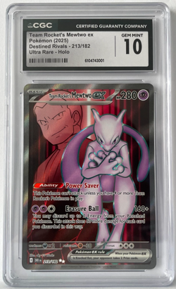 Mewtwo 213 Destined Rivals 2025 CGC 10 GEM MINT Pokemon Card – Ultra Rare Mint - Image 1