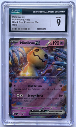 Mimikyu ex #4 CGC 9 MINT– Scarlet Violet Holo Rare Pokemon Card Black Star Promo - Image 1