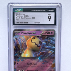 Mimikyu ex #4 CGC 9 MINT– Scarlet Violet Holo Rare Pokemon Card Black Star Promo - Image 3