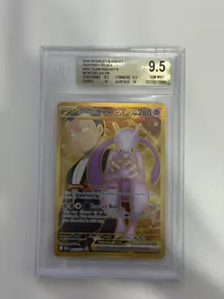 Pokemon TCG Mewtwo EX Team Rockets Hyper Rare Card 240/182 Destined Rivals - Image 1