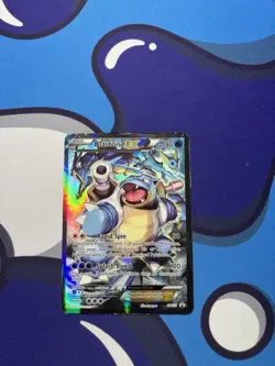 Pokemon Blastoise EX XY122 Promo Full Art Holo English TCG Card Heavily Played - Image 1